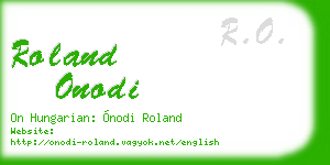 roland onodi business card