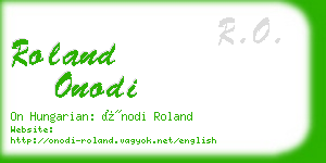 roland onodi business card